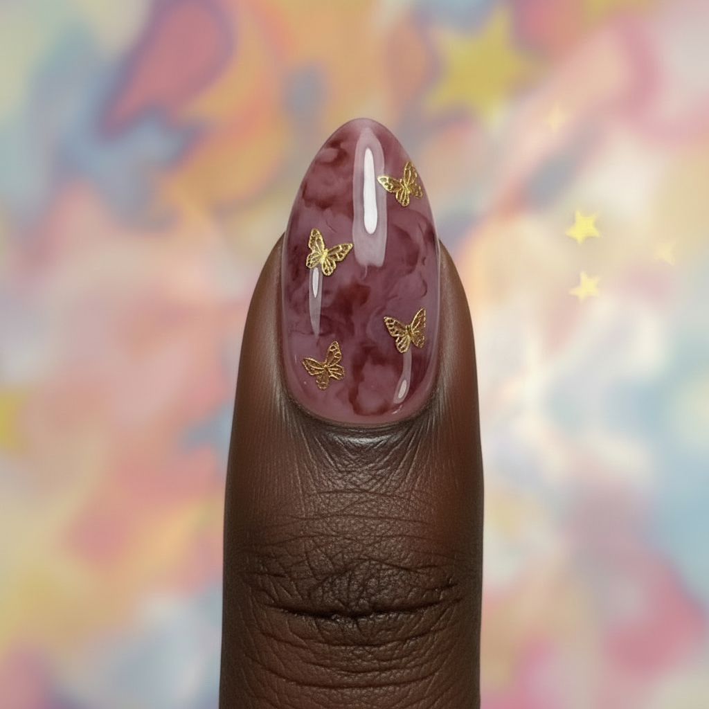 Stickers Ongles Marbré papillon – UV