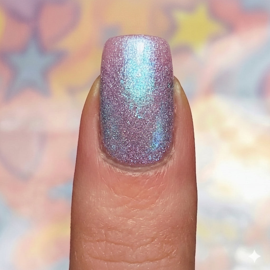 Stickers Ongles Violet Pailleté – UV