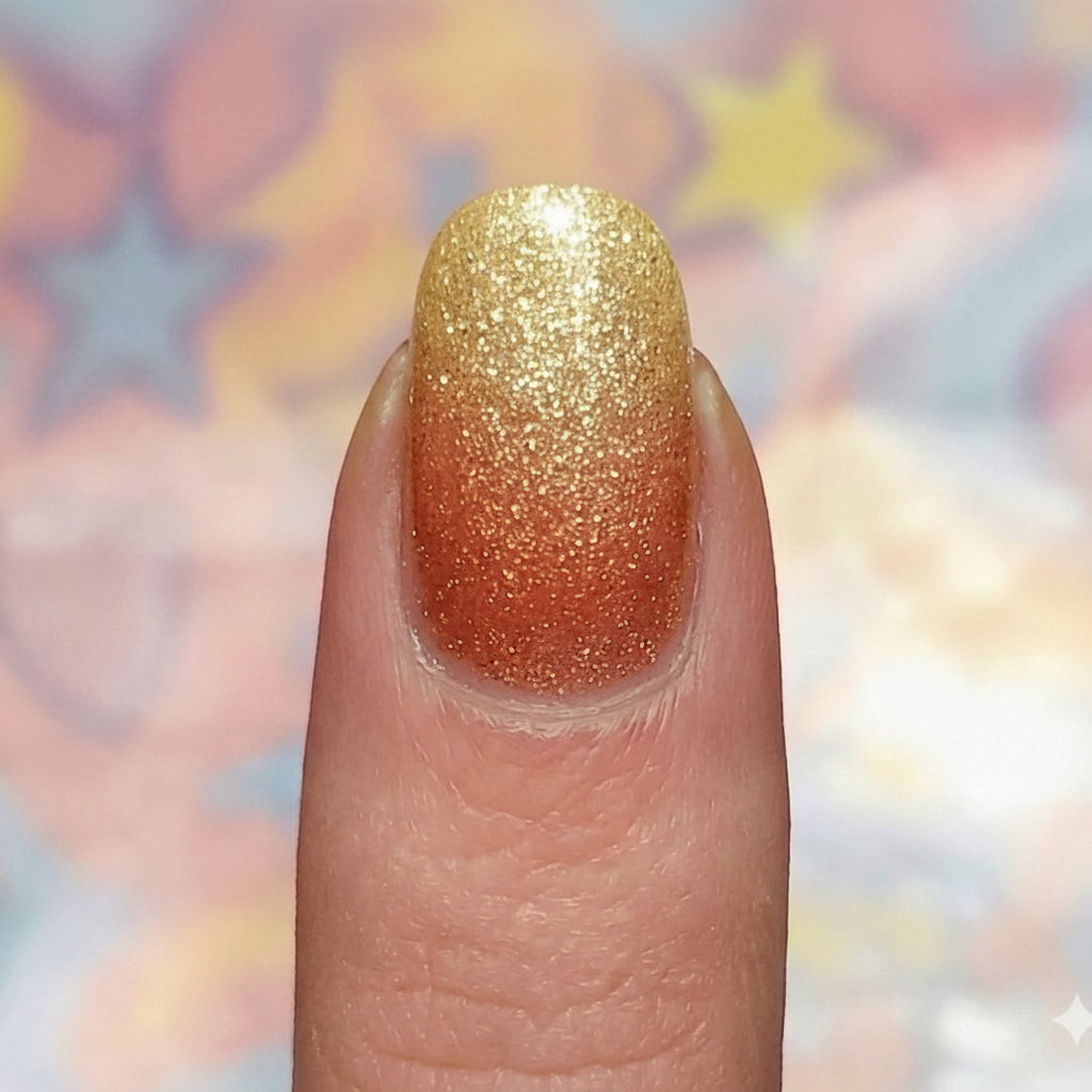 Stickers Ongles Dégradé Or & Orange – UV