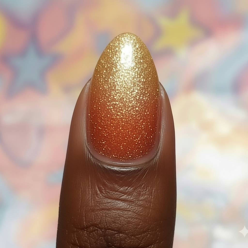 Stickers Ongles Dégradé Or & Orange – UV