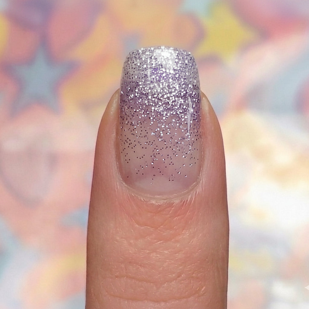 Stickers Ongles Dégradé Violet Pailleté – UV