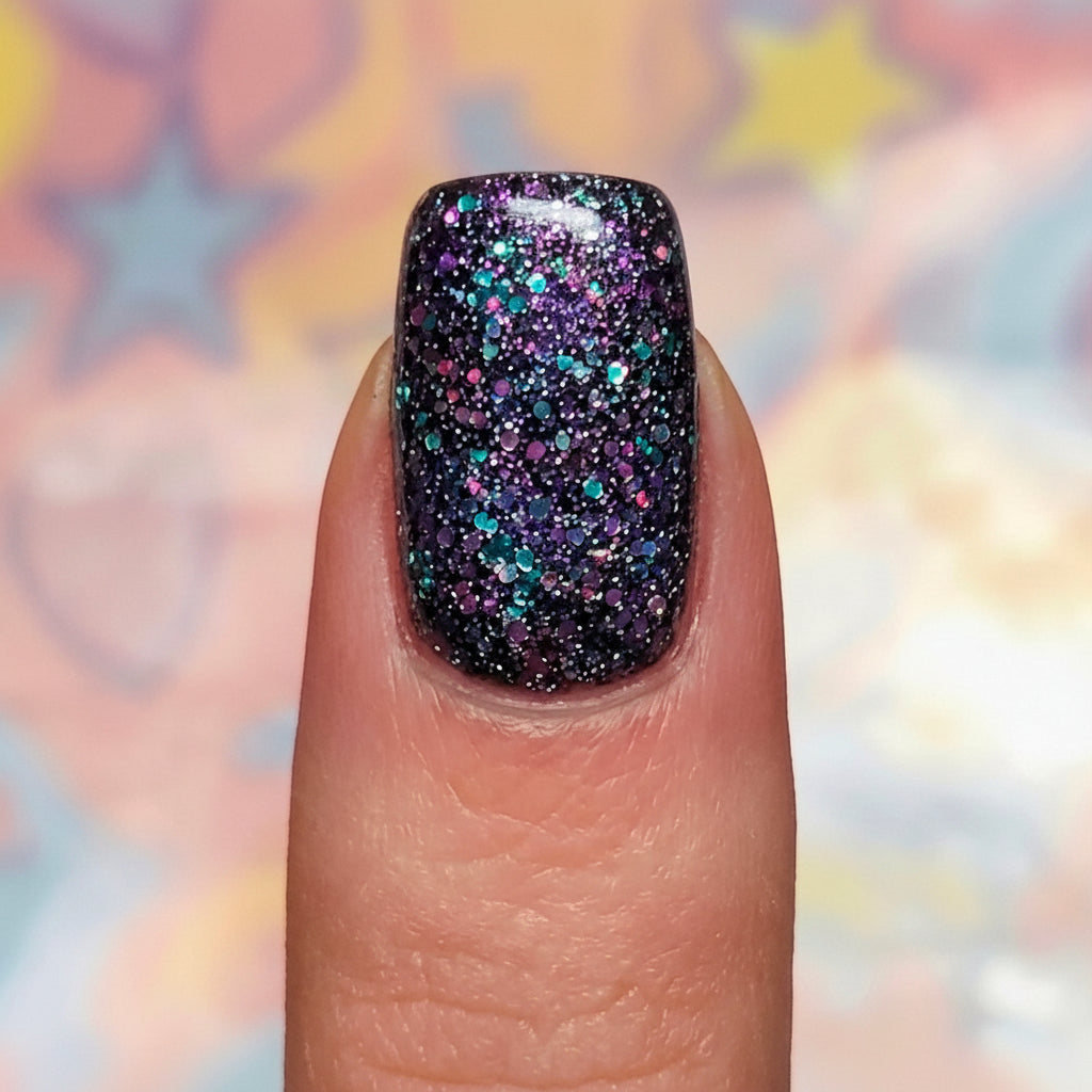Stickers Ongle Black Pailleté – UV